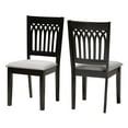 thumbnail image 2 of Baxton Studio Genesis Modern Grey Fabric and Dark Brown Finished Wood 2-Piece Dining Chair Set, 2 of 9