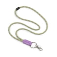 thumbnail image 2 of Essentials Green and Purple Plaid Multicolor Cord Lanyard with Hook and Keyring, 19" Long, Adult, 2 of 3