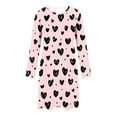 thumbnail image 4 of Sakmal Plus Size Mumu Nightgownss for Women Love Valentines Long Sleeve Loungewear Knee Length Heart Print Womens Nightgown L, 4 of 6