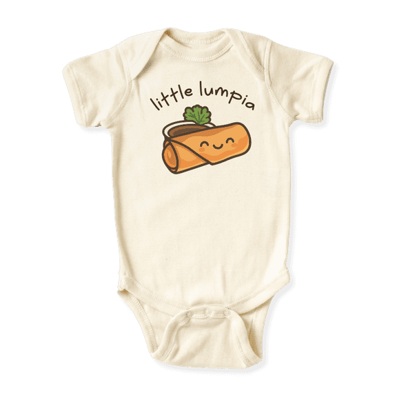 Little Lumpia Baby Bodysuit, Toddler & Kids T-Shirt – Cute Filipino Food Outfit for Baby Newborn Clothes 18m Natural