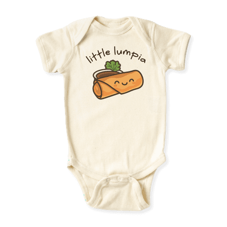 Little Lumpia Baby Bodysuit Toddler & Kids T-Shirt – Cute Filipino Food Outfit for Baby Newborn Clothes 0-3m Natural