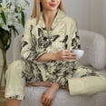 thumbnail image 6 of Sikiie Vintage Floral Women's Long-Sleeve Shirt and Full-Length Bottom Pajama Set (s-xxl)-Small, 6 of 7