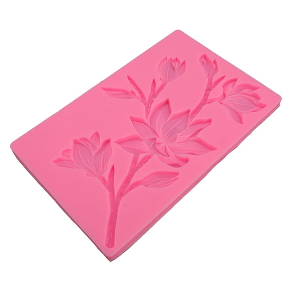 Moulage fondant de silicone en silicone, joli motif de bijoux de fleurs séchées moulures décoratives faciles à utiliser flexibles pour la pâtisserie