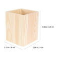 thumbnail image 2 of SHISUYAN 2 Pcs Single Compartments Wooden Container Pen Holder Office Organizer Unfinished Solid Color Case Pot for Home Office DIY Graffiti Random Style(Square Tube), 2 of 8