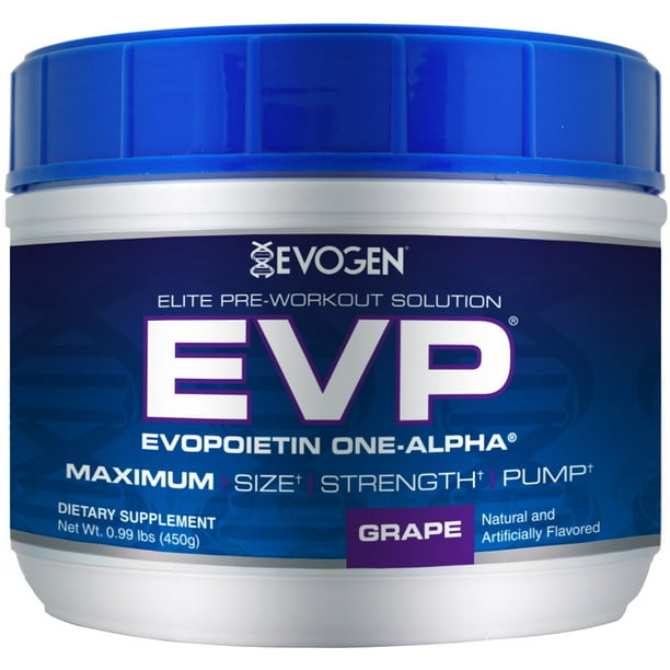 Evogen Elite Pre Workout Solution Evp Grape 40 Servings Walmart Com