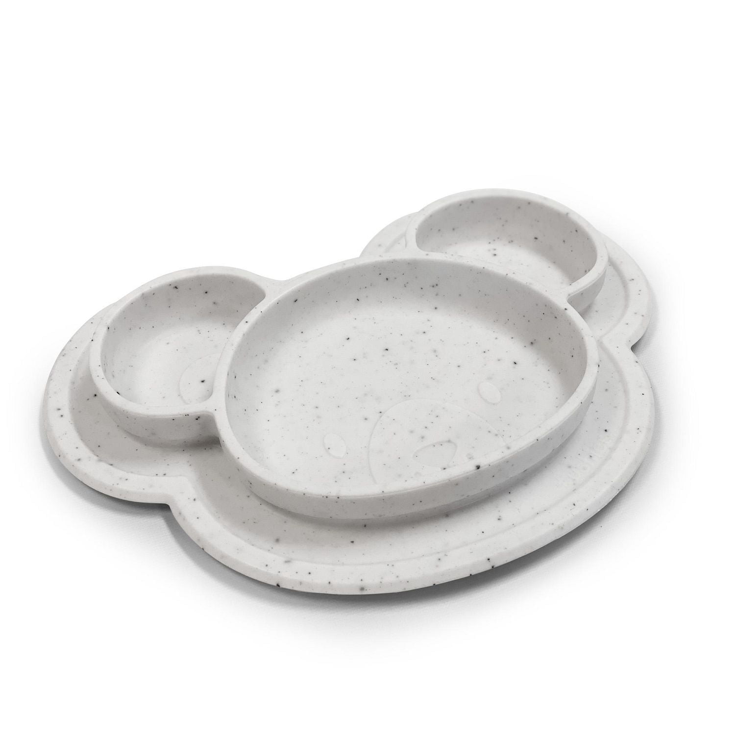 Assiette en silicone sans dégâts- gris