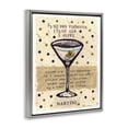 thumbnail image 3 of Stupell Industries Dotted Martini Recipe Gray Framed Floater Canvas Wall Art design by Nancy Overton, 31 x 25, 3 of 9