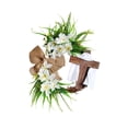 thumbnail image 3 of Corona de Pascua con cruz rústica, ramo floral simulado, guirnalda para puerta de entrada blanco 35cm, 3 of 9