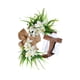 thumbnail image 3 of Corona de Pascua con cruz rústica, ramo floral simulado, guirnalda para puerta de entrada blanco 45cm, 3 of 9