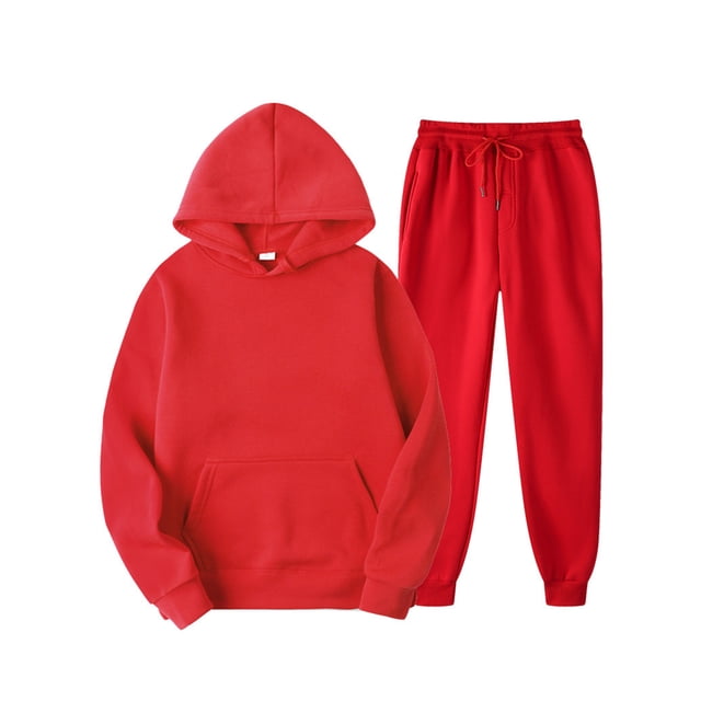 Oucaili Conjunto de chándal de 2 piezas para hombre, conjunto de chándal informal de forro polar para correr y trotar