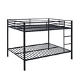 thumbnail image 6 of Aukfa Metal Bunk Bed Full over Full, High Guardrail and Metal Slats, Space-Saving Bed Frame for Kids Teens, Black, 6 of 8