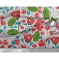 thumbnail image 3 of Soimoi Crepe Silk Fabric Leaves & Floral Artistic Print Sewing Fabric Yard 42 Inch Wide, 3 of 3