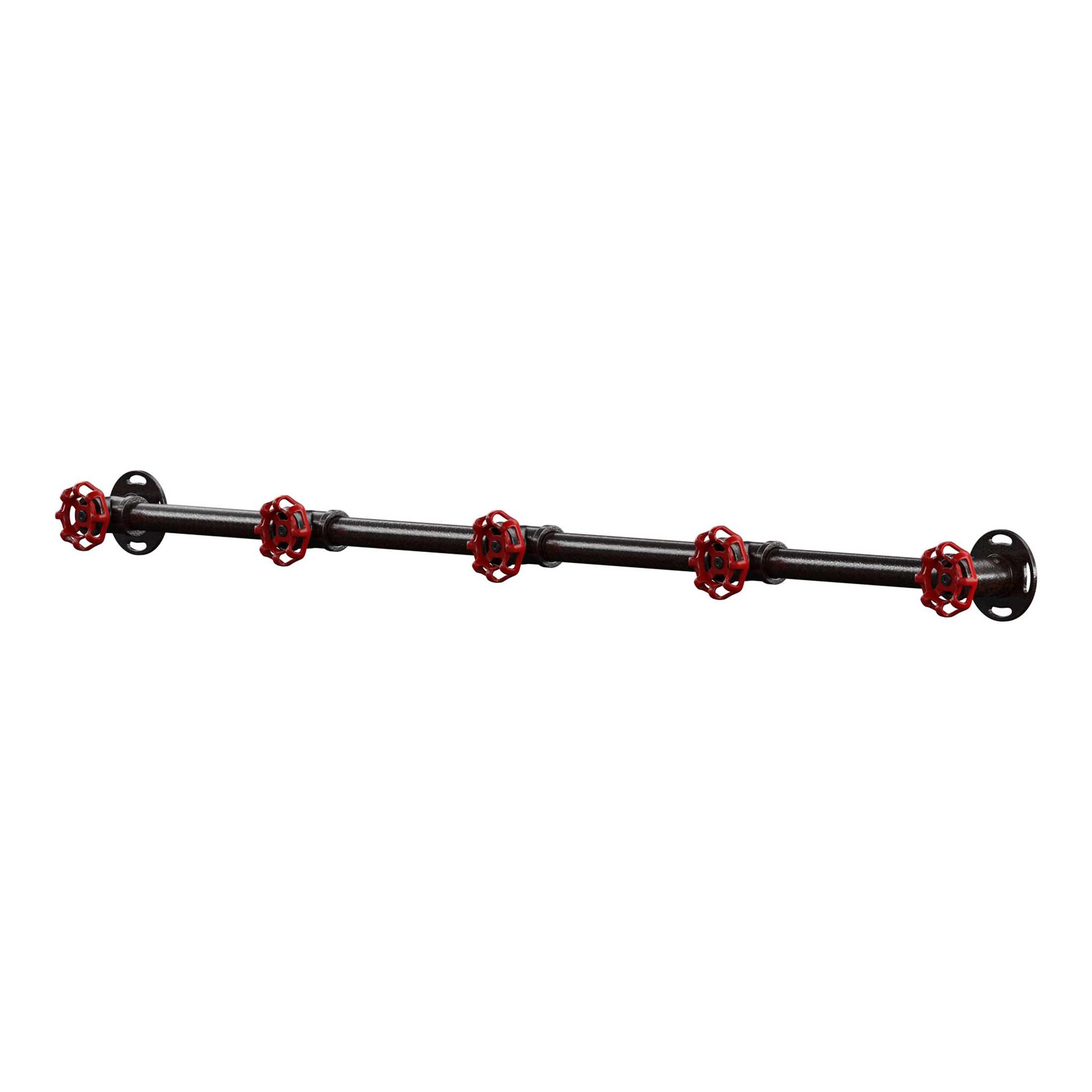 Furniture of America Stire Metal 5-Hook Coat Rack, Sand Black