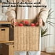 thumbnail image 4 of Caja de almacenamiento mediana caqui, canasta de almacenamiento plegable de imitación ratán trenzado, almacenamiento de ropa para el hogar, 4 of 7
