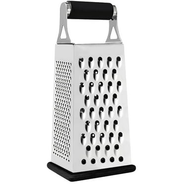 KAFOOR 4 Sided Stainless Steel Box Cheese Grater with Handle