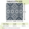 thumbnail image 2 of 36x36 Inch Bohemian Style Square Tablecloth with Elastic Border, Fitted Cover for Card Tables and Kitchen Dining, 2 of 6