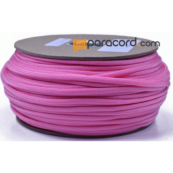 Bored Paracord Brand 550 Type III Paracord - Rose Pink - 250 Feet Spool
