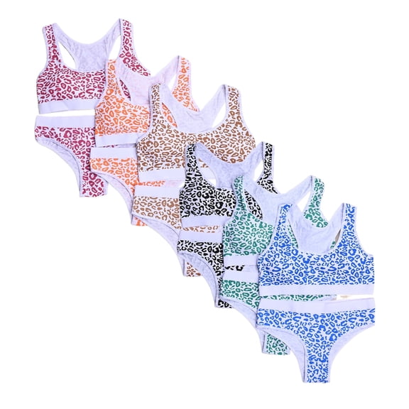 Girls Cotton Underwear 6-Pack for Age 10-14, Soft Breathable Briefs, Assorted Colors & Styles
