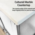 thumbnail image 4 of 80 in. W White Double Vanity, Cultured Marble Top / Long - lasting, Stain - resistant with Faucet & Mirrors, 4 of 6