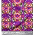 thumbnail image 1 of Soimoi Satin Silk Fabric Floral,Hummingbird & Squirrel Animal Printed Craft Fabric by The Yard 42 Inch Wide, 1 of 3