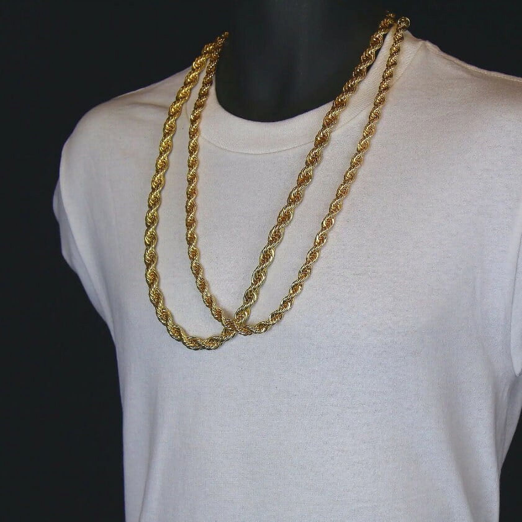 10K Real Yellow Gold 6mm Necklace Gold Rope Chain