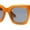 Orange Black, variant on Womens Studious Hipster Thick Horn Rim Sunglasses Orange Black