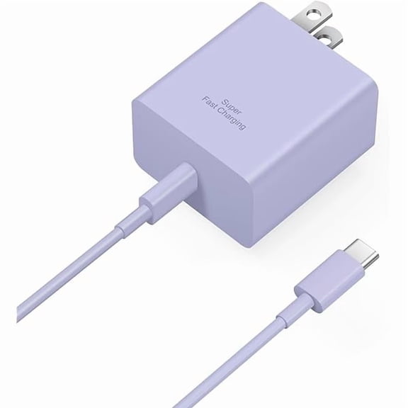 xzyuan 45W USB C Super Fast Charger, Type C Charger Fast Charging Block, Android Phone Charger with 6Ft Type C to C Cable for Galaxy S25 Ultra/S25/S24/S23/S22/S21/S20/Note 20/Note 10Purple