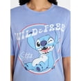 thumbnail image 4 of Disney Stitch Women's Americana Graphic Tee with Short Sleeves, Sizes XXS-XXL, 4 of 5