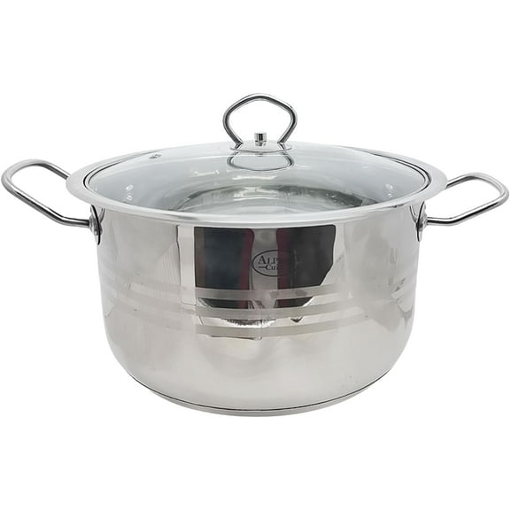Stainless Steel Dutch Oven with Lid 5 Quart  Easy Cool Handle, Food Grade Stainless Steel Heavy Duty, Grade Healthy Cookware kitchen Dutch oven
