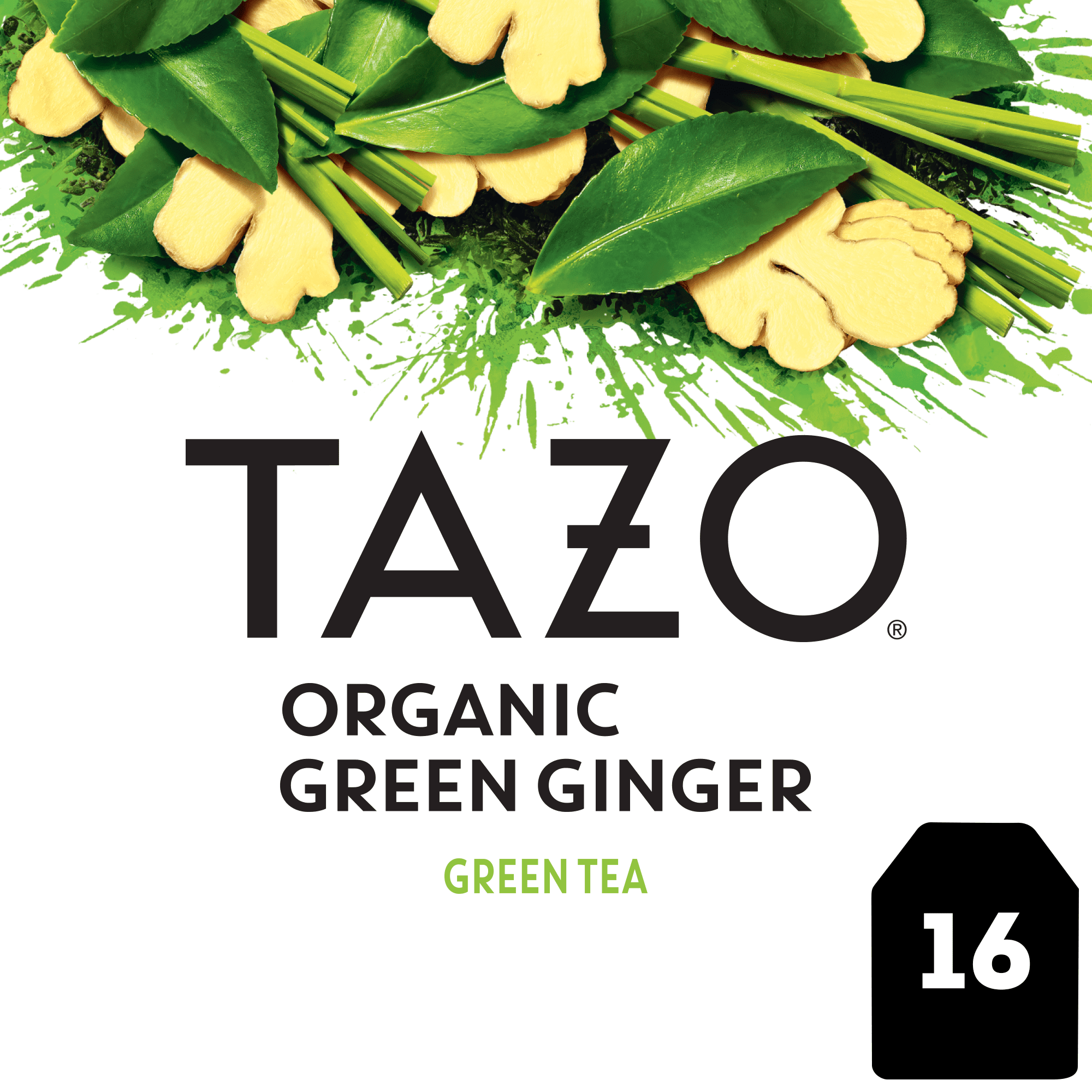 Tazo 10794522003560 1.23 oz. Tea Bags - Organic Green Ginger (96/Carton)