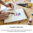 thumbnail image 3 of Masteelf 4Pcs Wooden Rubber Stamps Flower Decorative Mounted Rubber Stamp Diary Planner for DIY Craft Diary Craft Scrapbooking leaves, 3 of 11