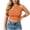 Khaki, variant on Women's Halter Neck Sleeveless Crop Top High Neck Casual Summer Beach Going Out Top