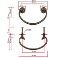 thumbnail image 5 of Juego de 2 Tiradores WEIHJMXG Plegables Bronce Antiguo 85 mm x 55 mm, 5 of 5