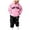 Pink, variant on LUOGENLI Cute Fall Outfits for Toddler Girls Sweatshirt Girls Kids Boys Kids Hooded Tracksuit Unisex Two Piece Outfits Hoodie Sweatshirt Sweatpants Set Cute Fall Outfits for Girls 7-8 Black 5-6 Years