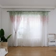 thumbnail image 3 of DPTALR Leaves Sheer Curtain Tulle Window Treatment Voile Drape Valance 1 Panel Fabric, 3 of 4