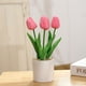 thumbnail image 4 of Planta de simulación de material PU, tulipán artificial en maceta, decoración creativa, maceta, paisaje, planta, flor de seda, 4 of 5