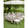 thumbnail image 4 of Outdoor Tablecloth with Umbrella Hole for Patio/Picnic/Party/Camping, Blue Shell Coastal Waterproof Table Cloth Rectangle Table Cover Washable, Nautical Seaside Ocean Vintage Art (60"x 120"), 4 of 8