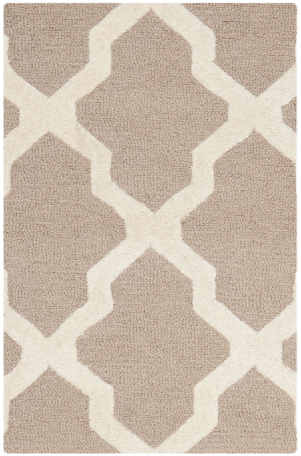 SAFAVIEH Cambridge Liam Geometric Wool Area Rug, Beige/Ivory, 3' x 5'