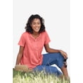 thumbnail image 4 of Woman Within Plus Size Eyelet Henley Tee, 4 of 6