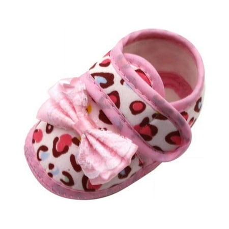 

Baby Girl Breathable Leopard Print Anti-Slip Shoes Casual Walking Shoe Toddler Soft Soled First Walkers