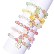 6pcs Charm Bracelets for Girls, Sparkly Beaded Cute Bracelets for Kids