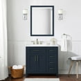thumbnail image 2 of Ove Decors Tahoe 36 in W x 21 in D Midnight Blue Bathroom Vanity with Bombay White Marble Countertop and Mirror, 2 of 16
