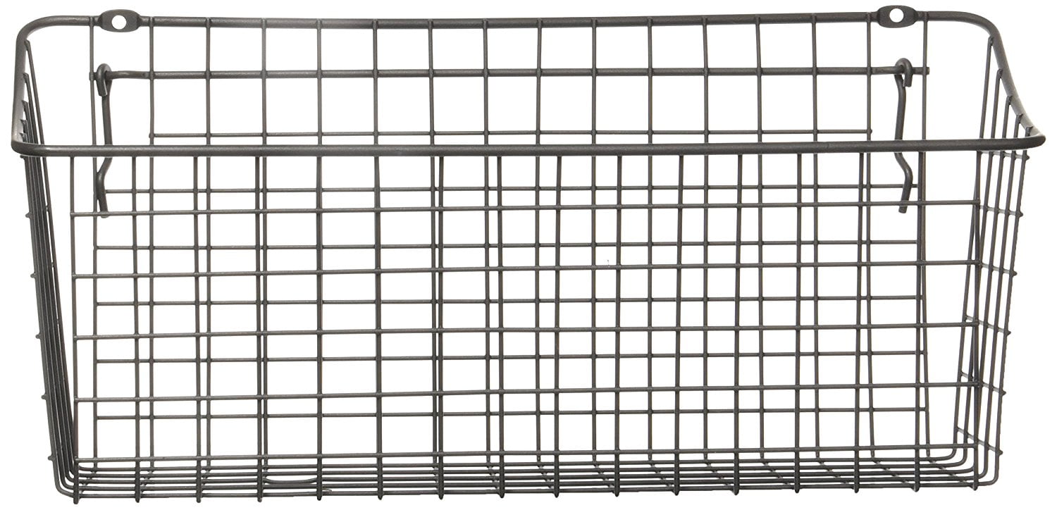 Pegboard & Wall Mount Basket, 15 x 5 x 7, Industrial Gray