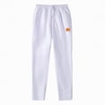 thumbnail image 4 of Ccpelsie Men's Spring Sweatpants Open Bottom Baggy Sweat Pants for Mens Straight Leg Gym Cargo Sweats Lounge Pants with Pockets(White,S), 4 of 5