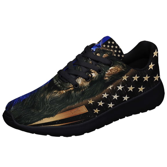 German Shepherd Thin Blue Line Shoes Sneakers Black Size 3.5