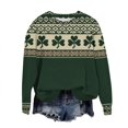 thumbnail image 3 of Pounoo St Patricks Day Long Sleeve Shirt for Women Shamrock Art Print Tops Fashion Comfortable Casual Saint Patricks Sweatshirt Gift, 3 of 7
