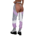thumbnail image 3 of Pantalones de mujer con corte sexy y patchwork/pantalones sueltos con botones de colores sólidos para uso en discotecas, 3 of 5