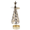 thumbnail image 4 of Spinning Candle Holder Rotating Candlestick Set for Romantic Wedding Christmas Party Gold Snowflake, 4 of 10