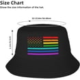 thumbnail image 2 of Bucket Hats Fashion Sun Cap Packable Outdoor Fisherman Hat for Women and Men Rainbow Pride Bucket Hats, 2 of 8
