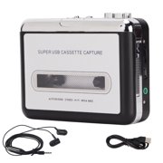 LIYJTK Tape To MP3 Converter Stereo 3.5mm Portable USB Cassette Player With Earphone For Laptop PC,Walkman Cassette Player,Portable Cassette Player